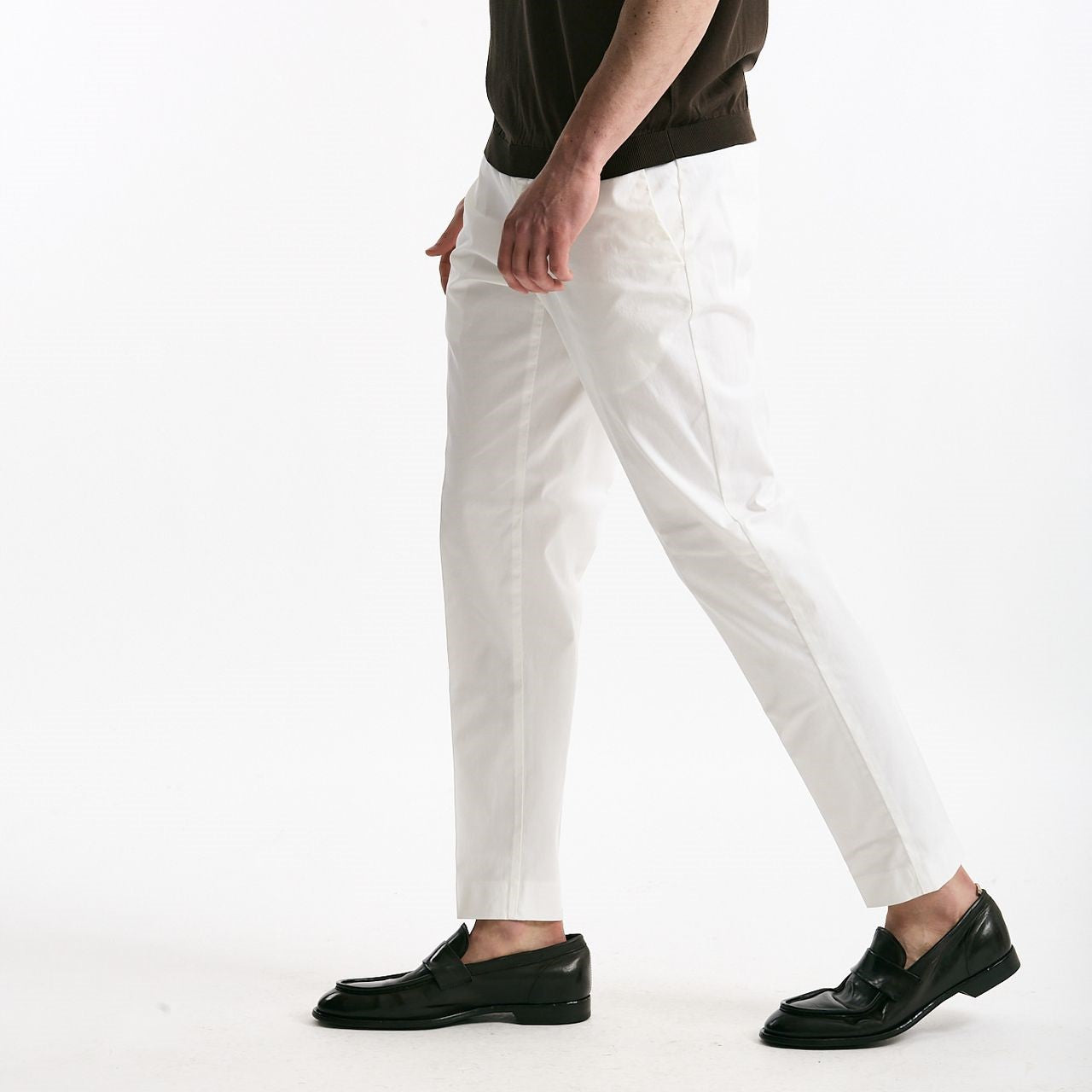 Pantalone EDGE-REBEL in cotone stretch bianco uomo Pt torino - 8