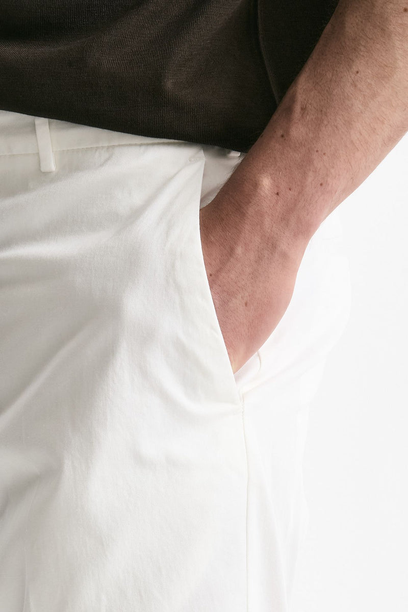 Pantalone EDGE-REBEL in cotone stretch bianco uomo Pt torino - 6