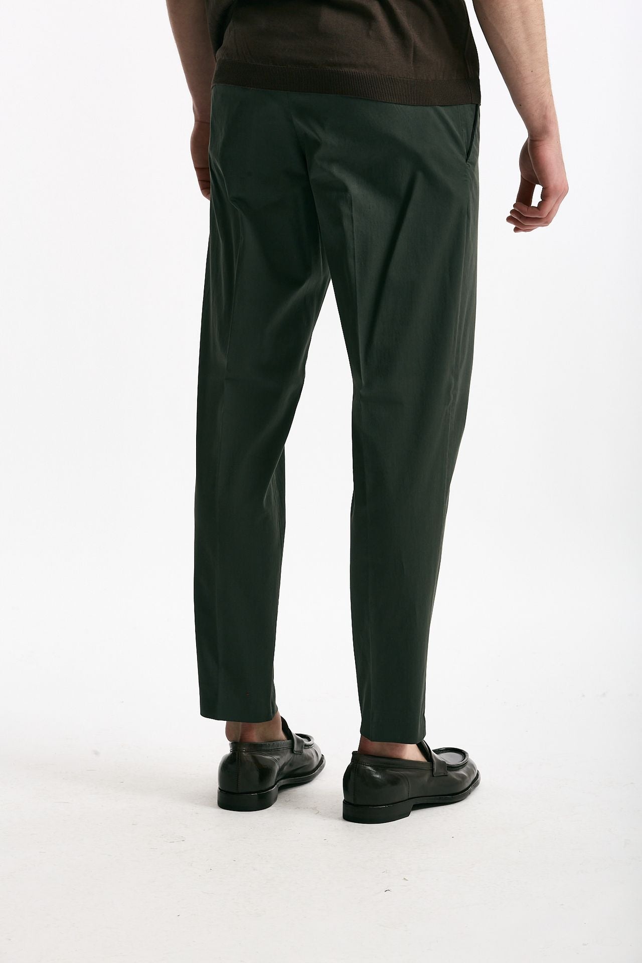 Pantalone EDGE-REBEL in cotone stretch verde uomo Pt torino - 3