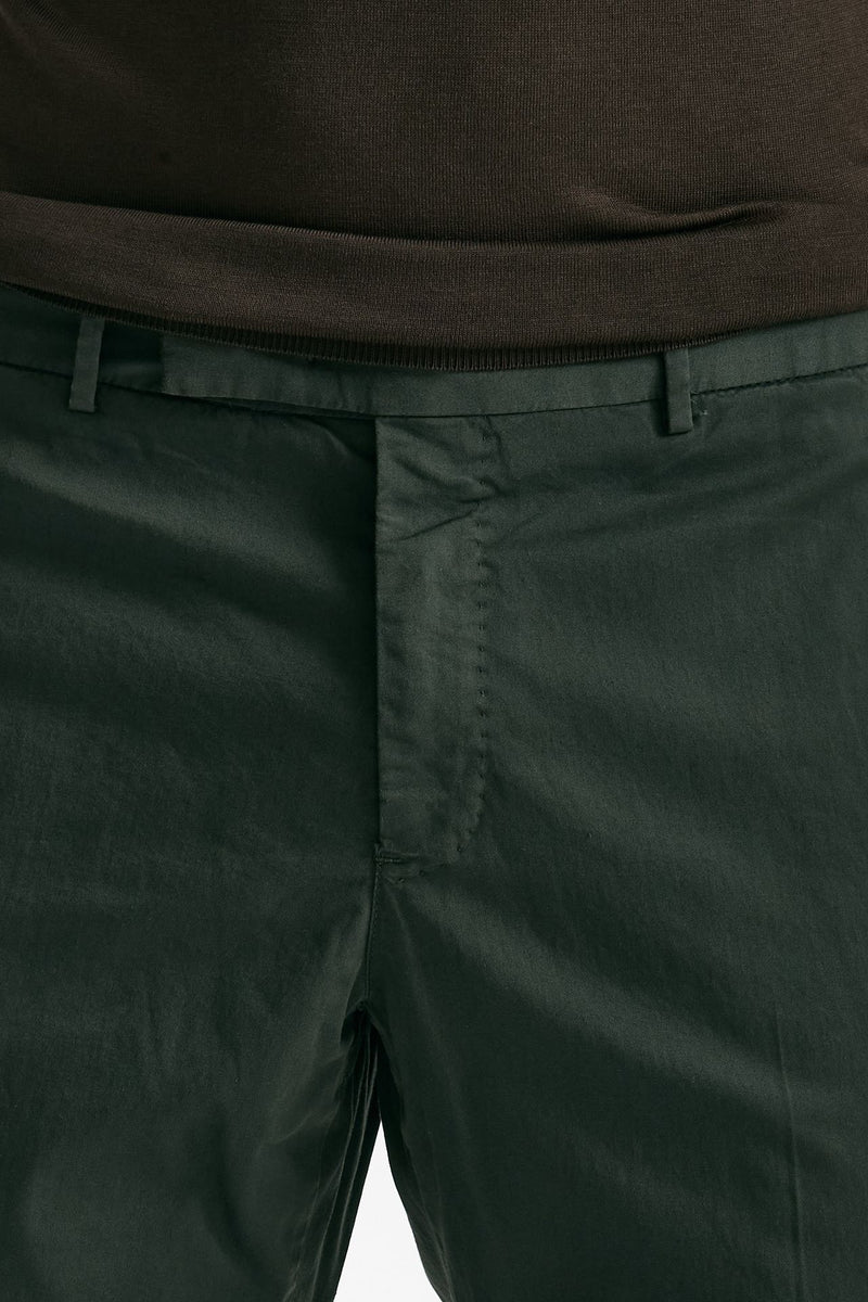 Pantalone EDGE-REBEL in cotone stretch verde uomo Pt torino - 5