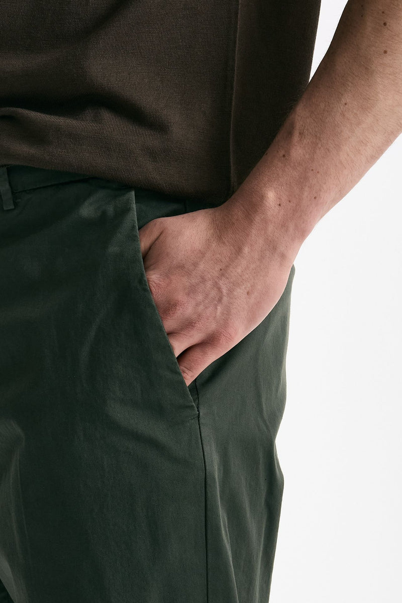 Pantalone EDGE-REBEL in cotone stretch verde uomo Pt torino - 6