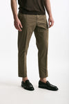 Pantalone EDGE-REBEL in cotone stretch cammello uomo Pt torino - 4