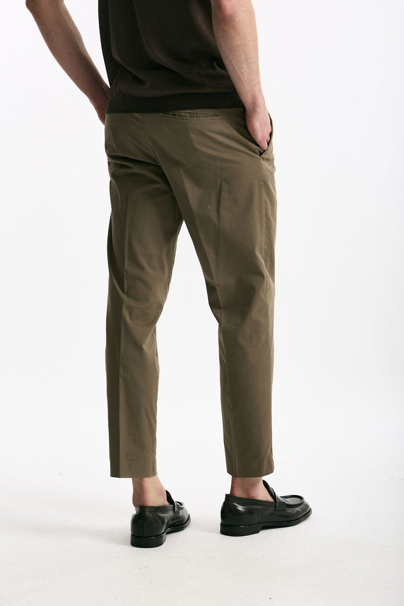 Pantalone EDGE-REBEL in cotone stretch cammello uomo Pt torino - 3
