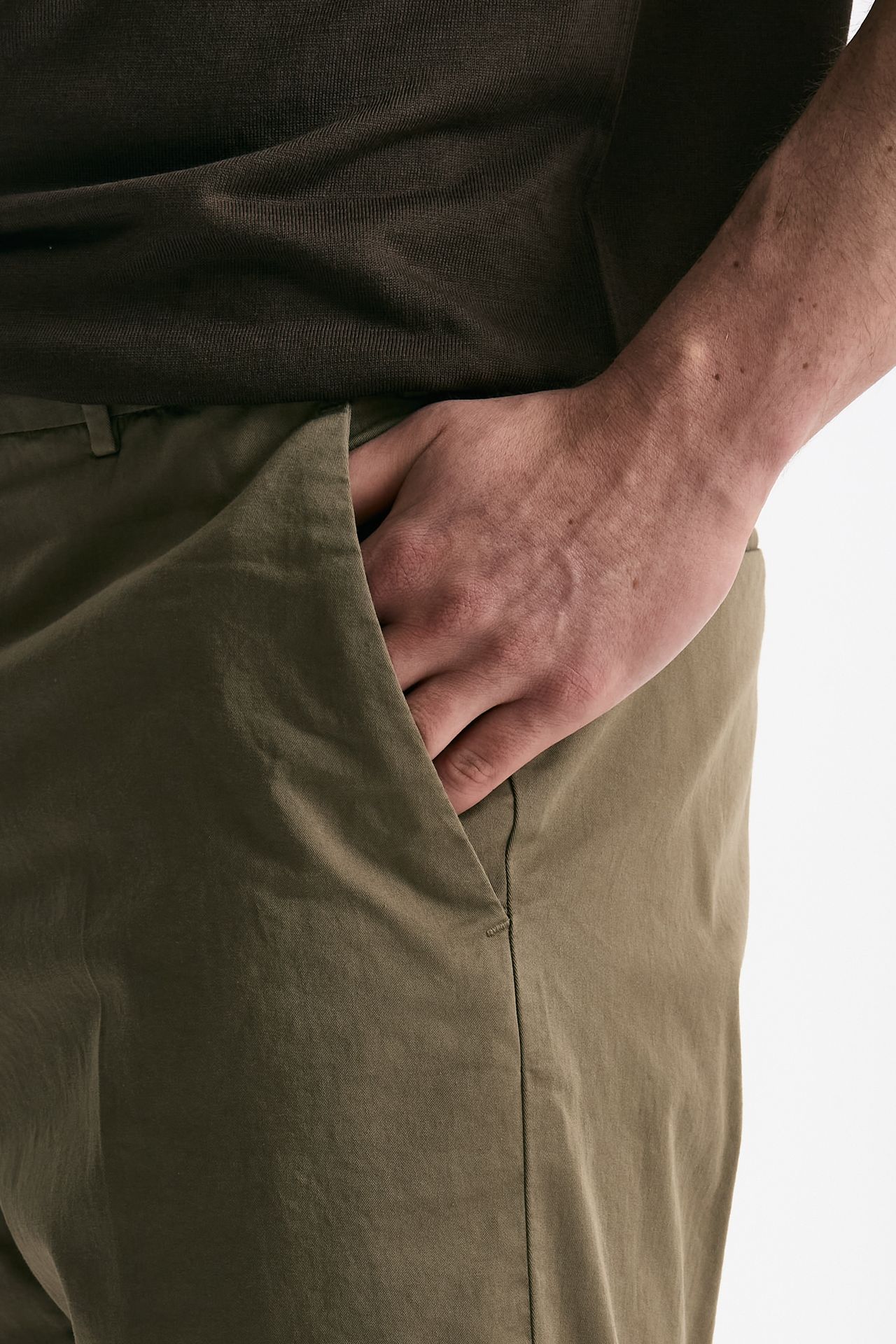 Pantalone EDGE-REBEL in cotone stretch cammello uomo Pt torino - 6