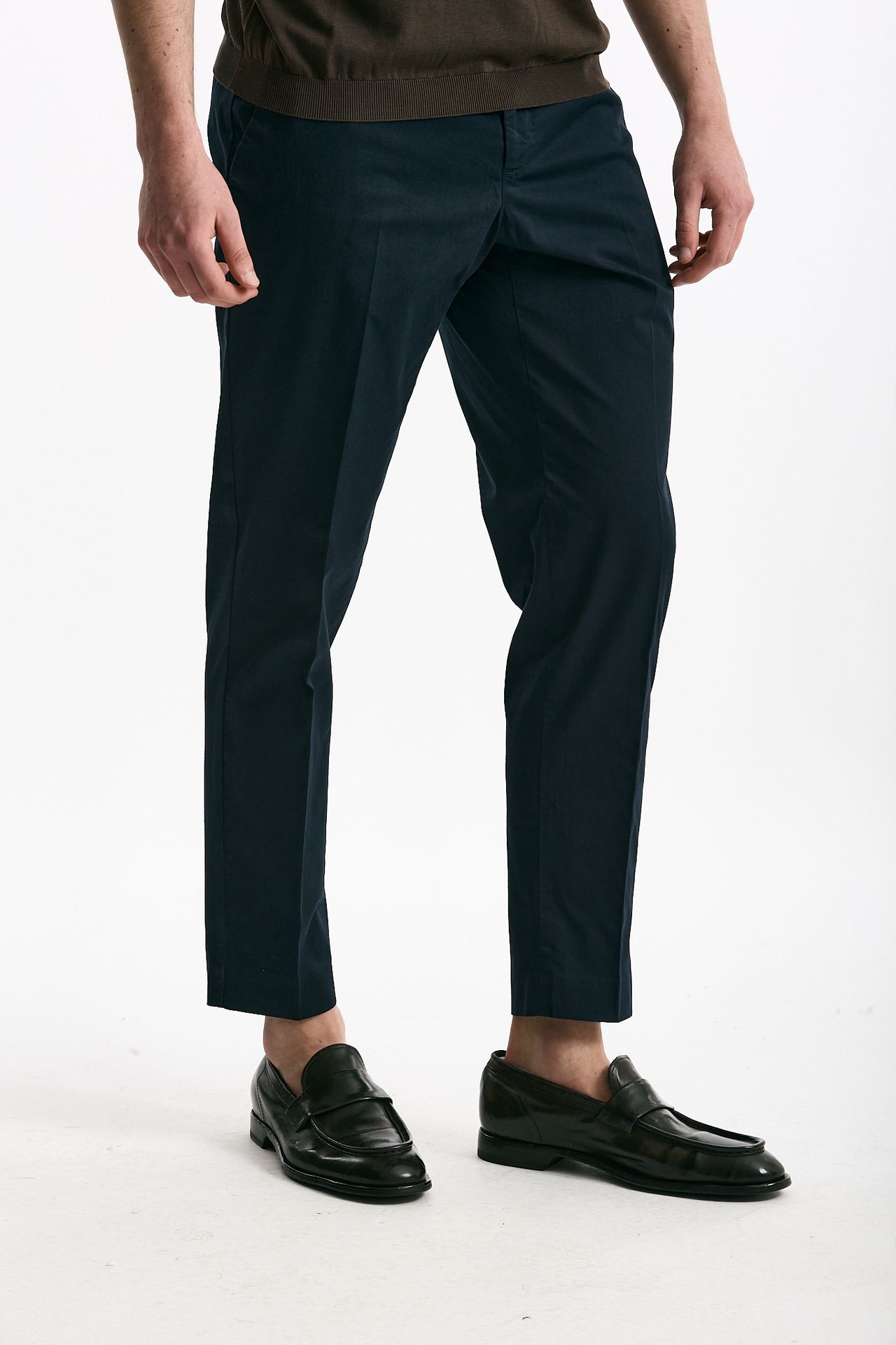 Pantalone EDGE-REBEL in cotone stretch blu uomo Pt torino - 1