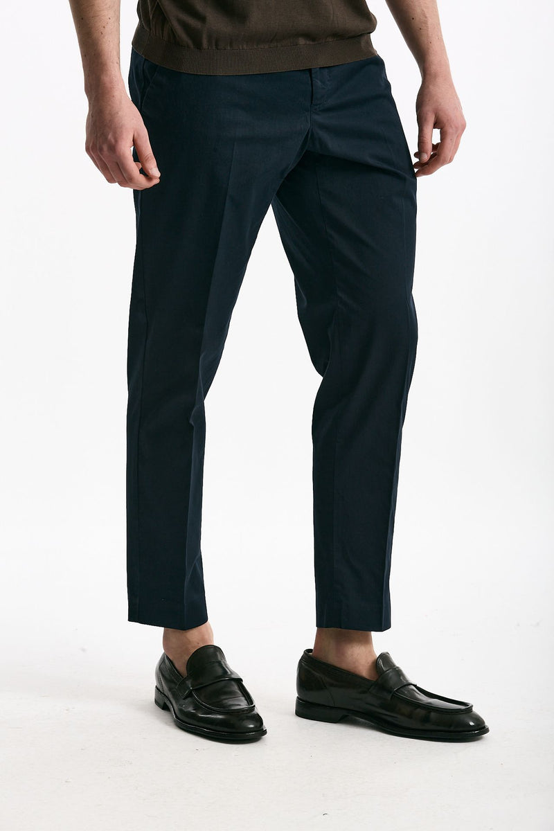 Pantalone EDGE-REBEL in cotone stretch blu uomo Pt torino - 1