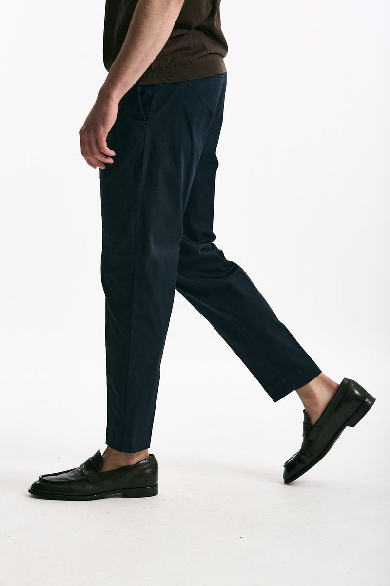 Pantalone EDGE-REBEL in cotone stretch blu uomo Pt torino - 4