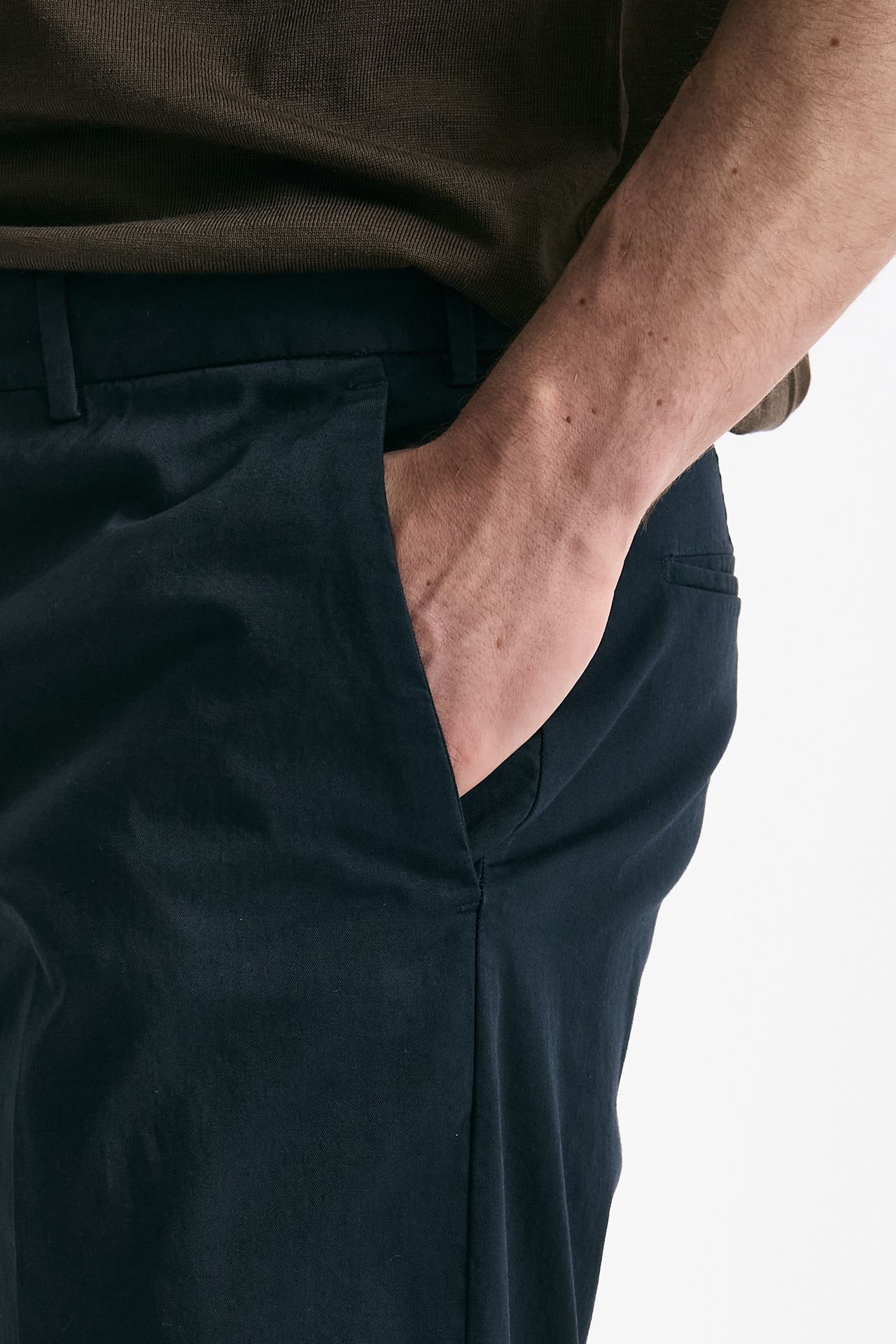 Pantalone EDGE-REBEL in cotone stretch blu uomo Pt torino - 6