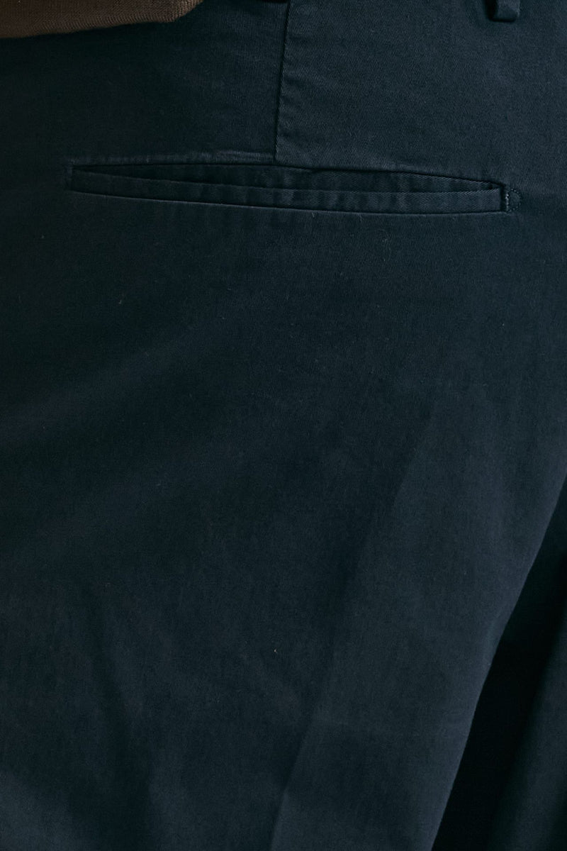 Pantalone EDGE-REBEL in cotone stretch blu uomo Pt torino - 7