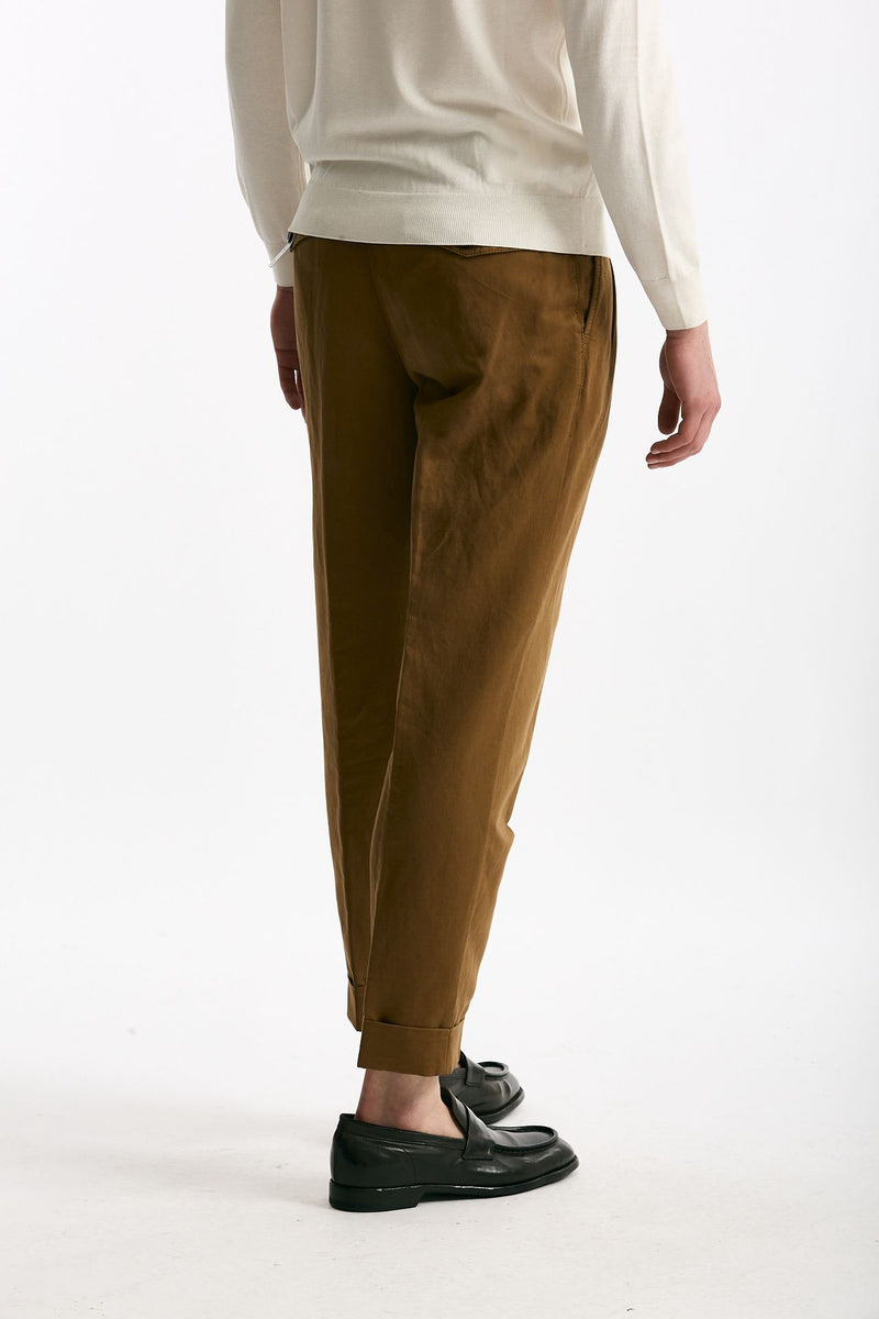 Pantalone REWORKED- CARROT in lino e cotone bruciato uomo Pt torino - 4