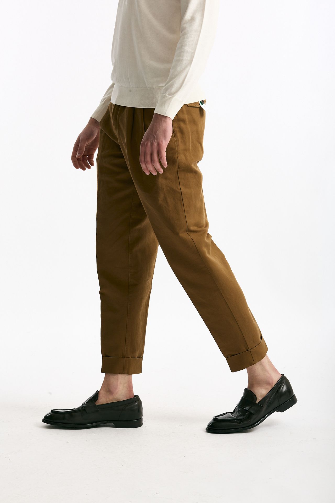 Pantalone REWORKED- CARROT in lino e cotone bruciato uomo Pt torino - 1