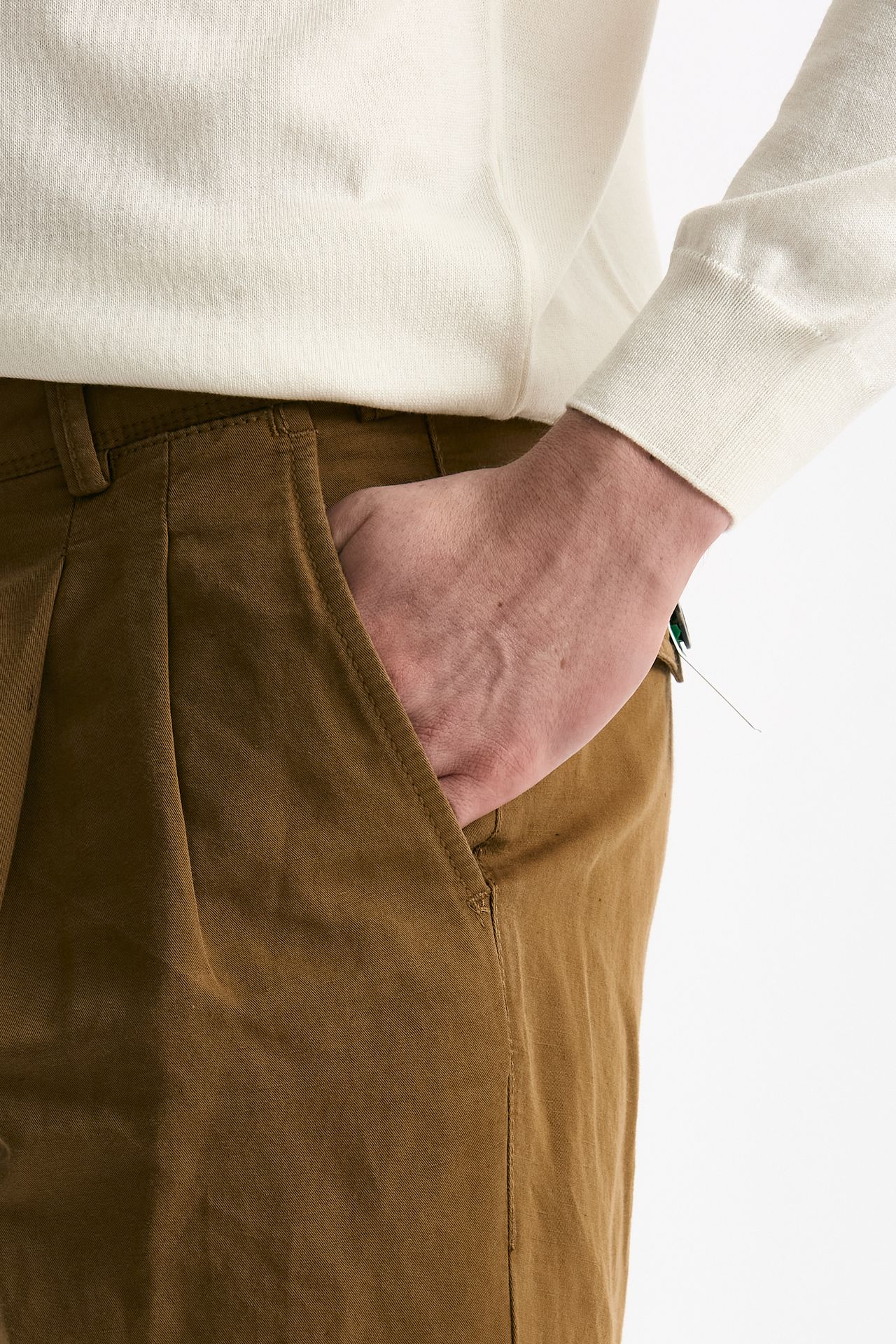 Pantalone REWORKED- CARROT in lino e cotone bruciato uomo Pt torino - 6