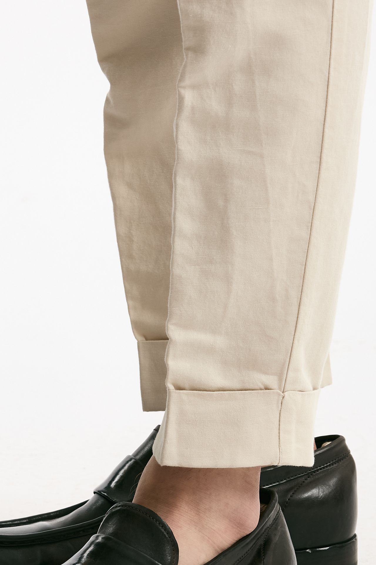 Pantalone REWORKED- CARROT in lino e cotone panna uomo Pt torino - 5