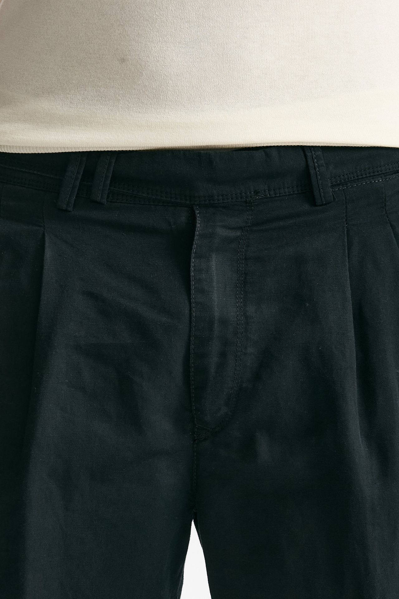 Pantalone REWORKED- CARROT in lino e cotone blu uomo Pt torino - 5