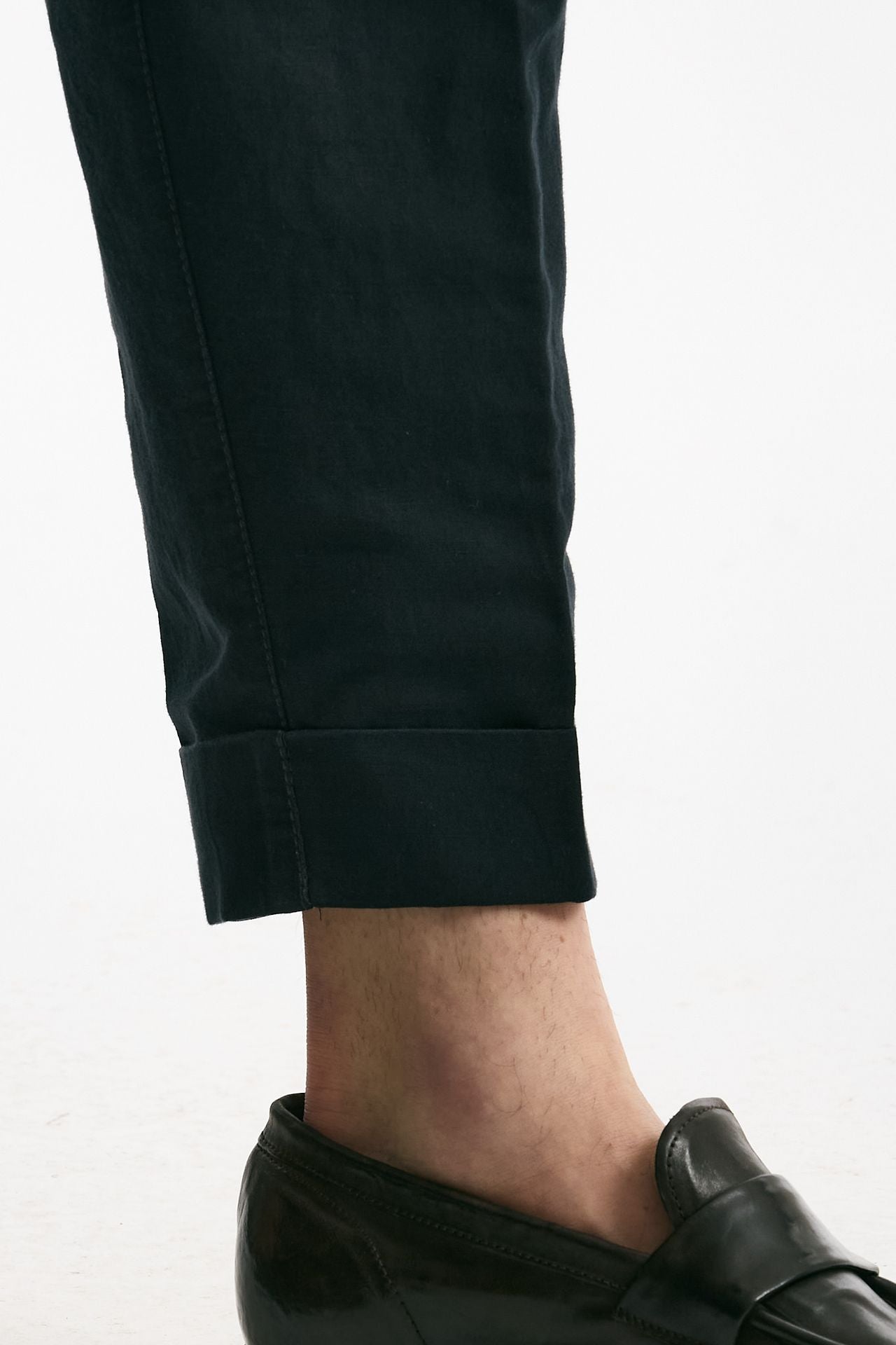 Pantalone REWORKED- CARROT in lino e cotone blu uomo Pt torino - 8