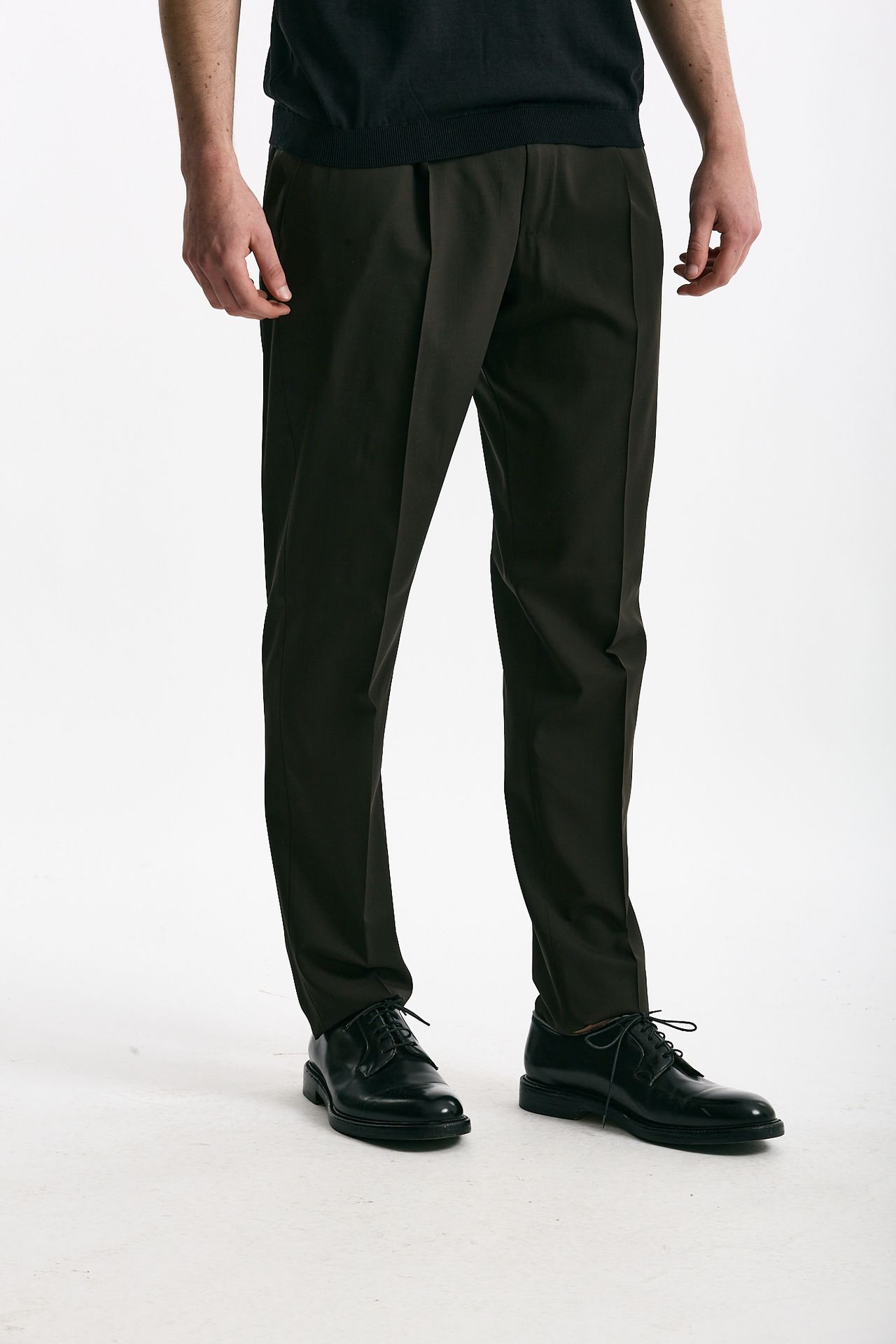 Pantalone in lana ferma UNION marrone uomo Pt torino - 3