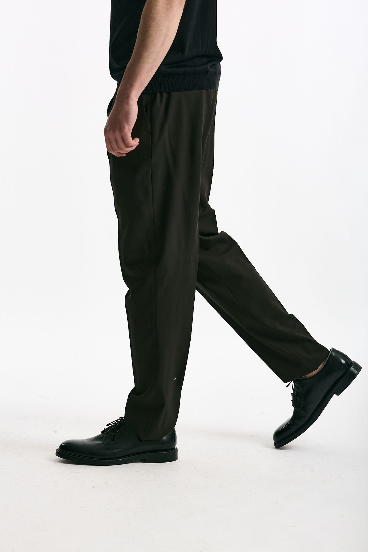 Pantalone in lana ferma UNION marrone uomo Pt torino - 1