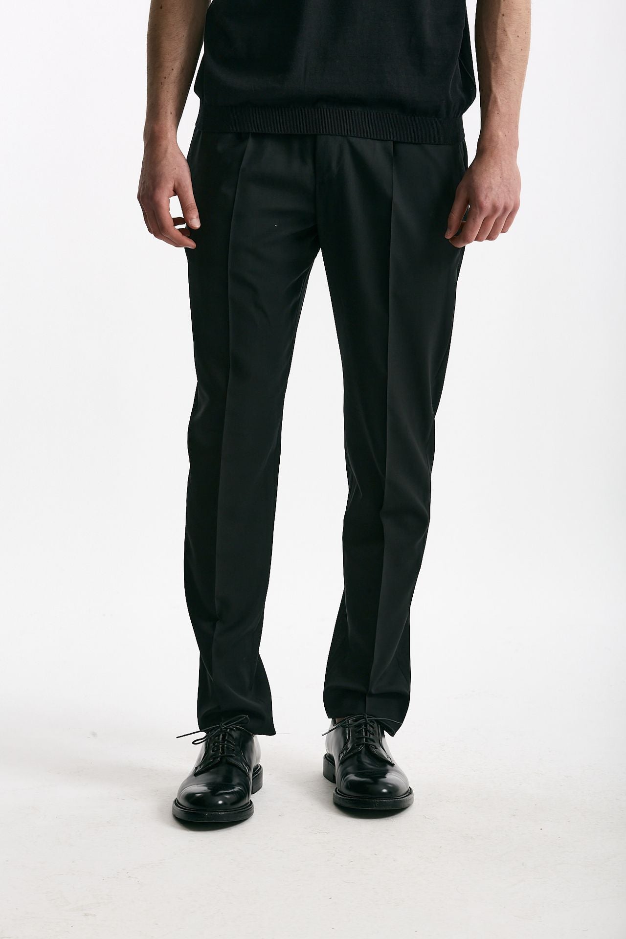 Pantalone in lana ferma UNION nero uomo Pt torino - 1