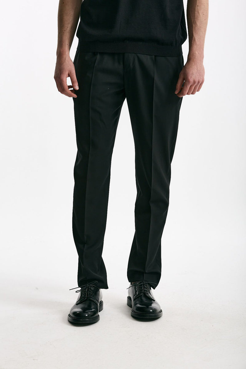 Pantalone in lana ferma UNION nero uomo Pt torino - 1