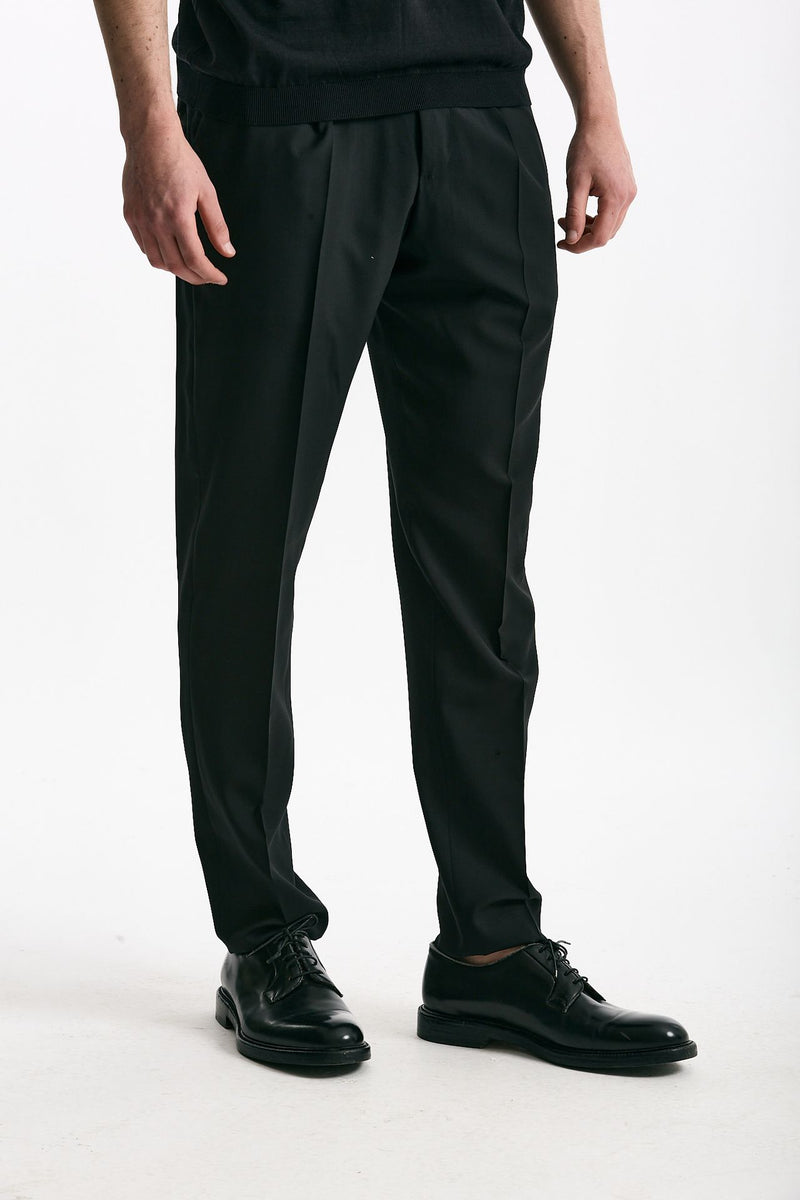 Pantalone in lana ferma UNION nero uomo Pt torino - 2