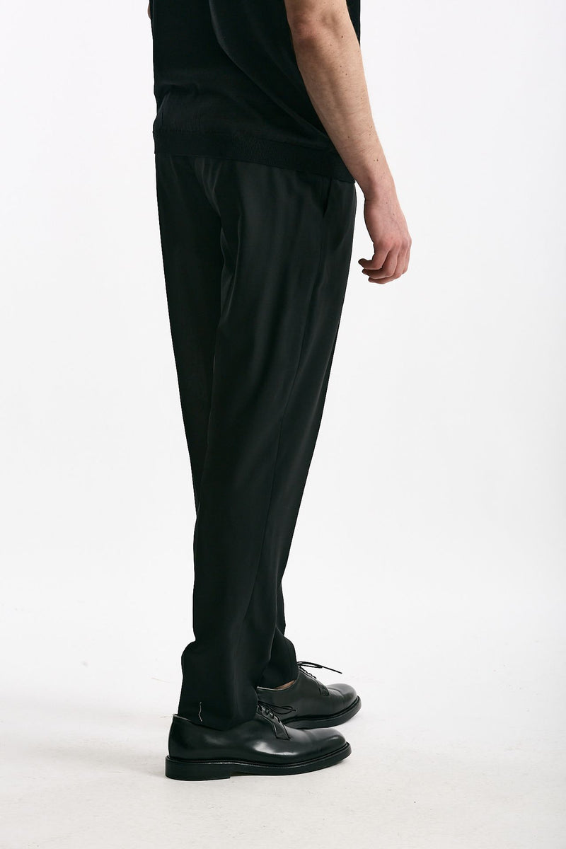 Pantalone in lana ferma UNION nero uomo Pt torino - 3