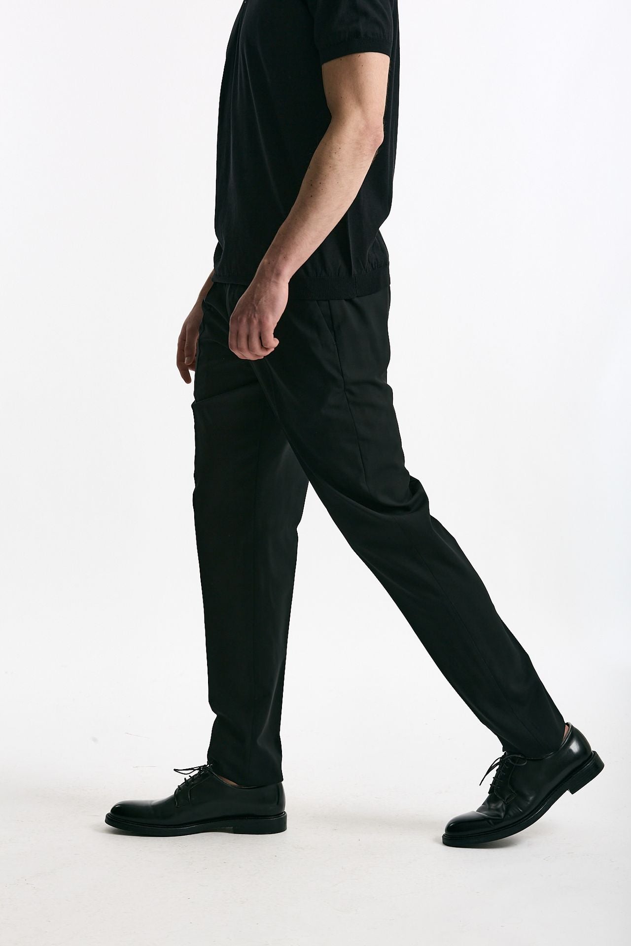 Pantalone in lana ferma UNION nero uomo Pt torino - 4