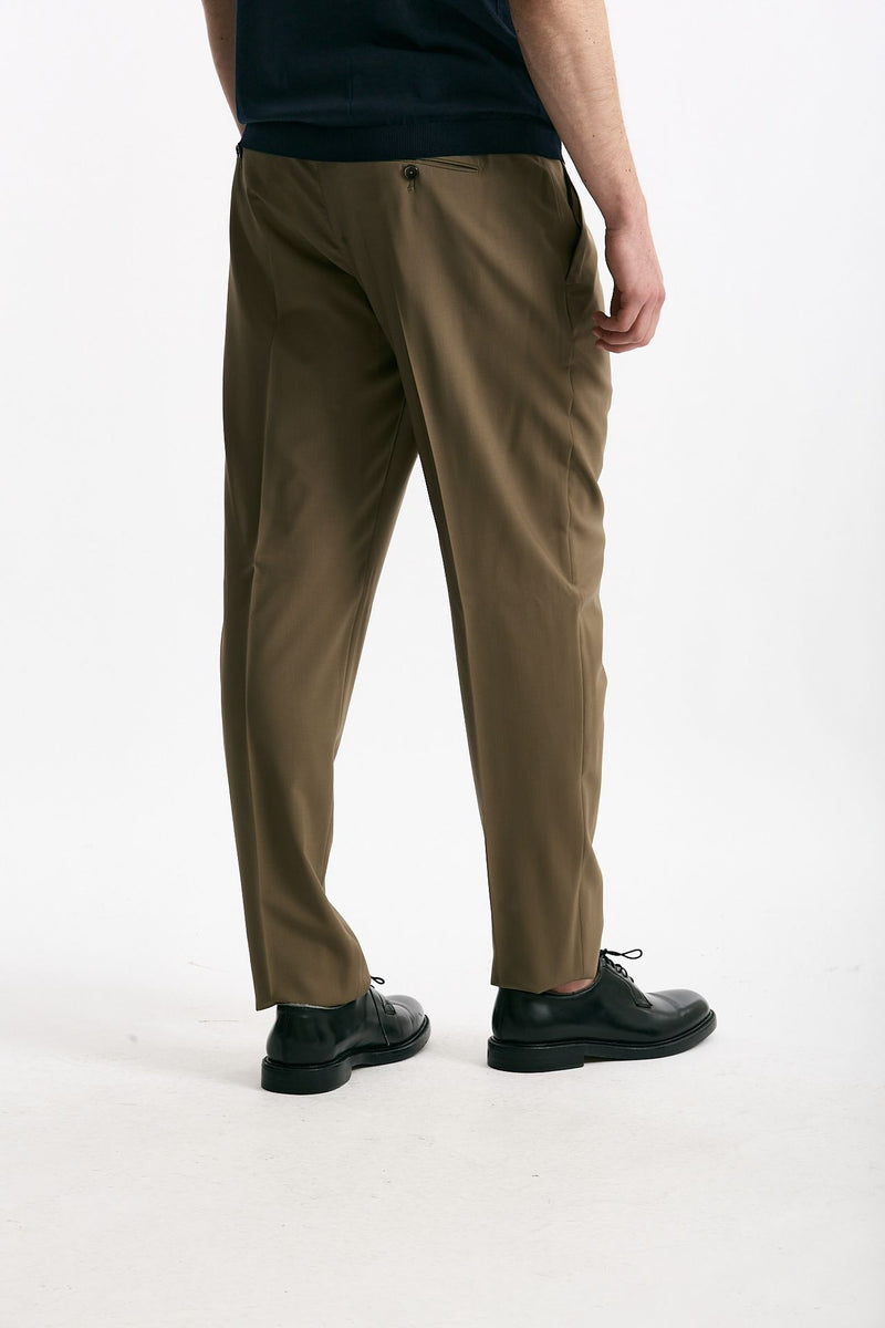 Pantalone in lana ferma UNION cammello uomo Pt torino - 4