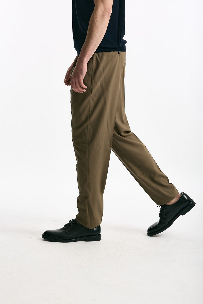 Pantalone in lana ferma UNION cammello uomo Pt torino - 1