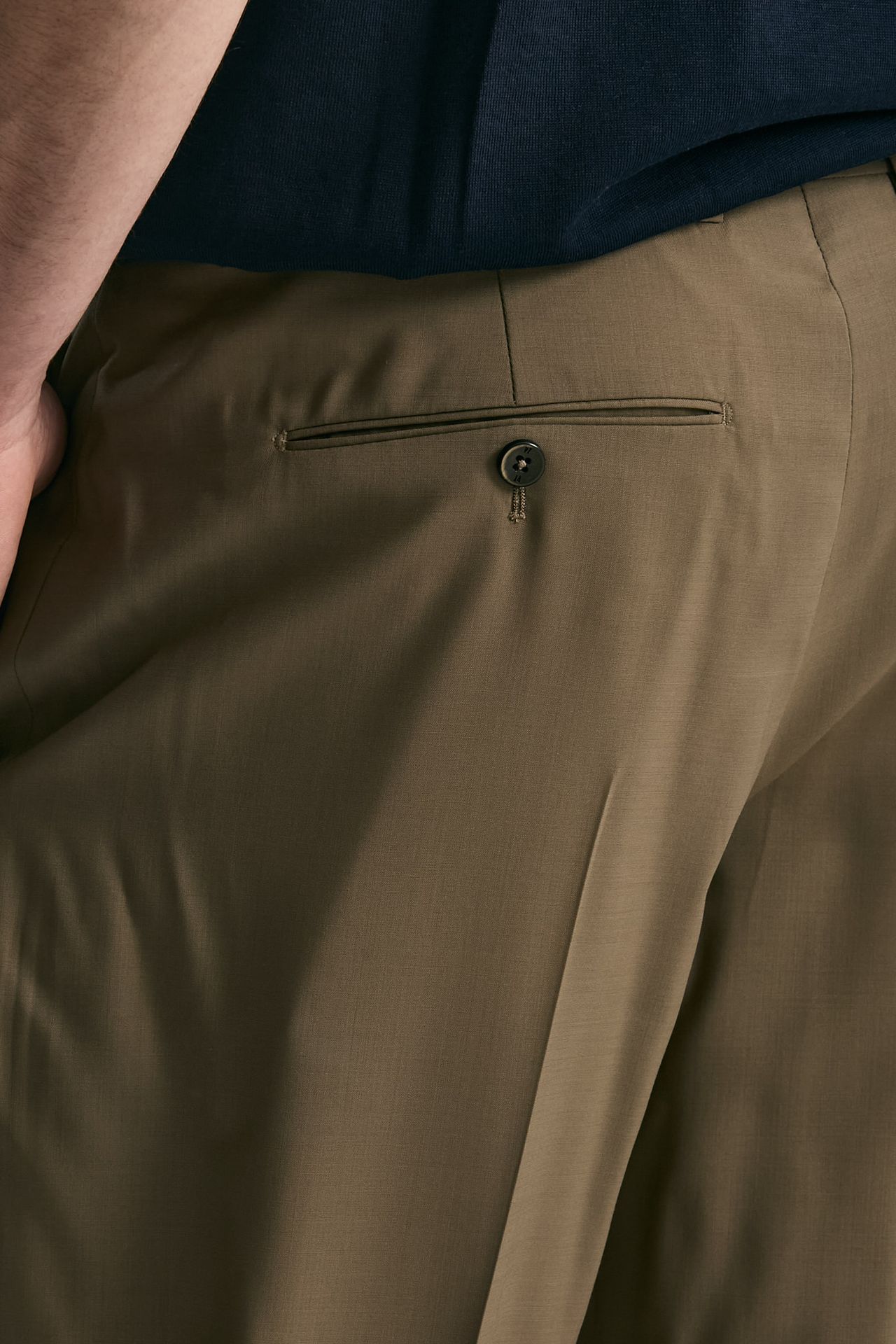 Pantalone in lana ferma UNION cammello uomo Pt torino - 7