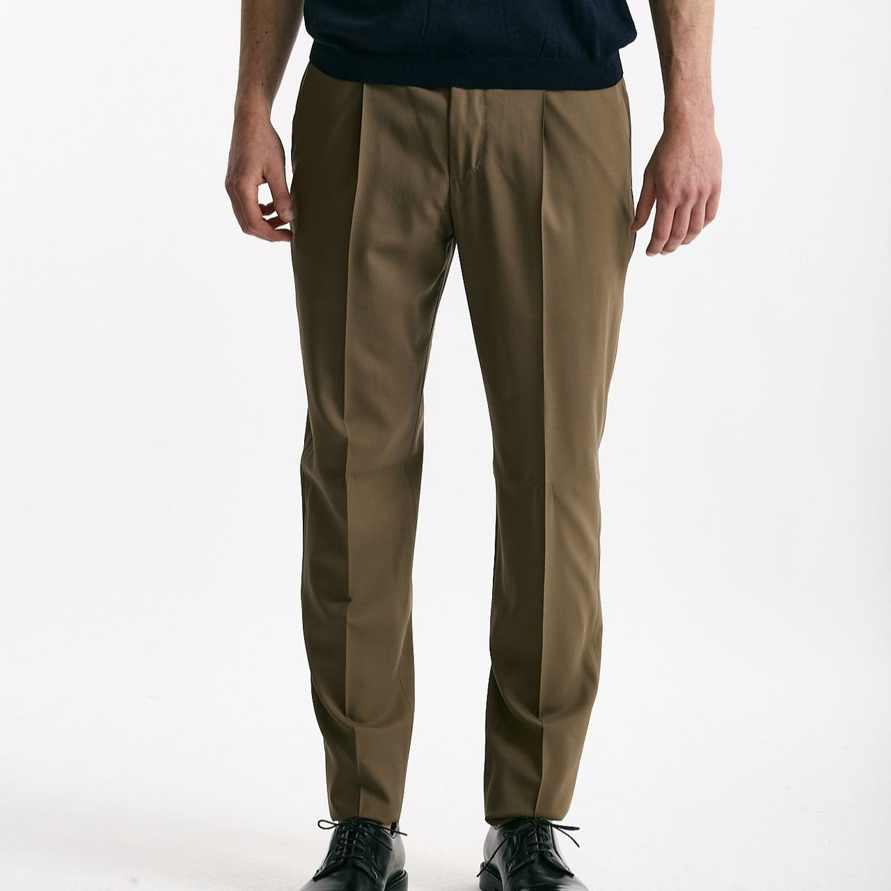 Pantalone in lana ferma UNION cammello uomo Pt torino - 8