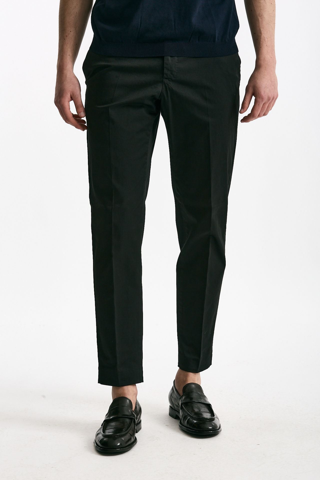 Pantalone EDGE-REBEL in cotone stretch nero uomo Pt torino - 1