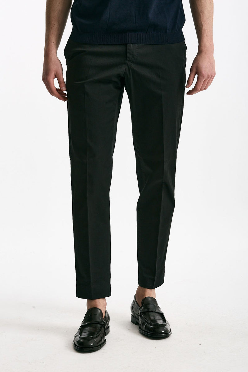 Pantalone EDGE-REBEL in cotone stretch nero uomo Pt torino - 1