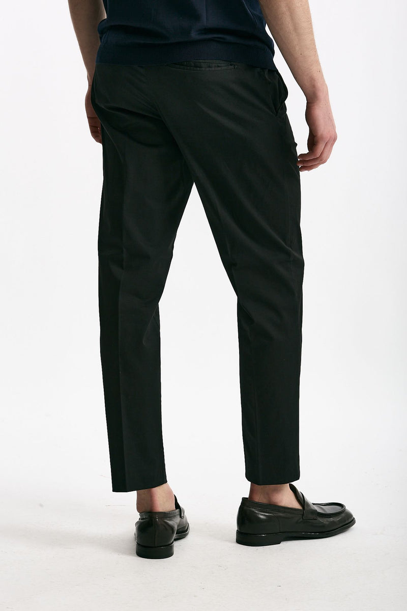 Pantalone EDGE-REBEL in cotone stretch nero uomo Pt torino - 3