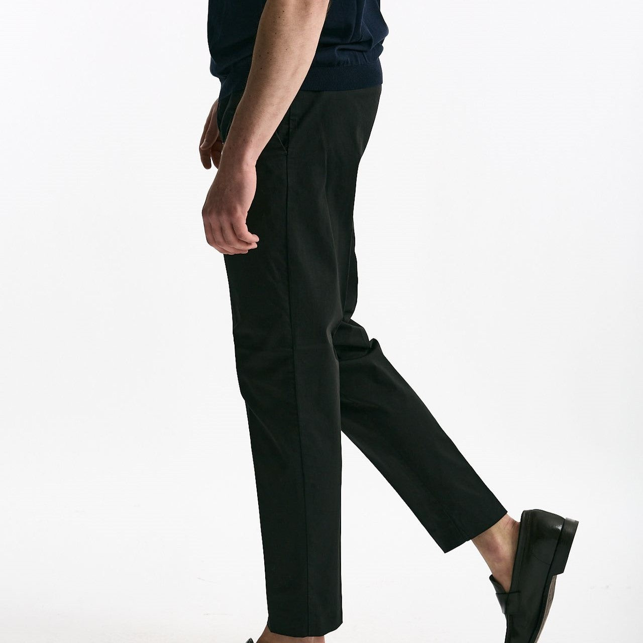 Pantalone EDGE-REBEL in cotone stretch nero uomo Pt torino - 8