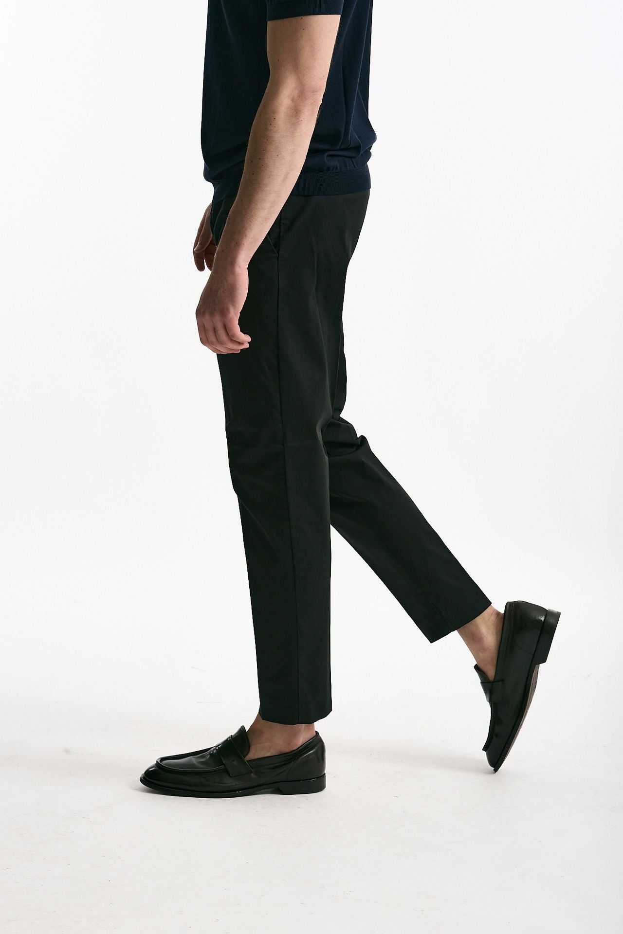 Pantalone EDGE-REBEL in cotone stretch nero uomo Pt torino - 4