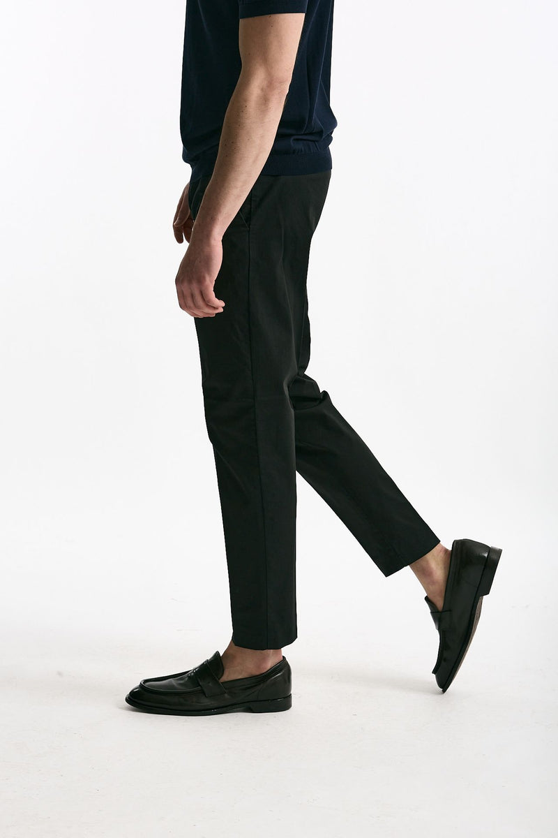 Pantalone EDGE-REBEL in cotone stretch nero uomo Pt torino - 4