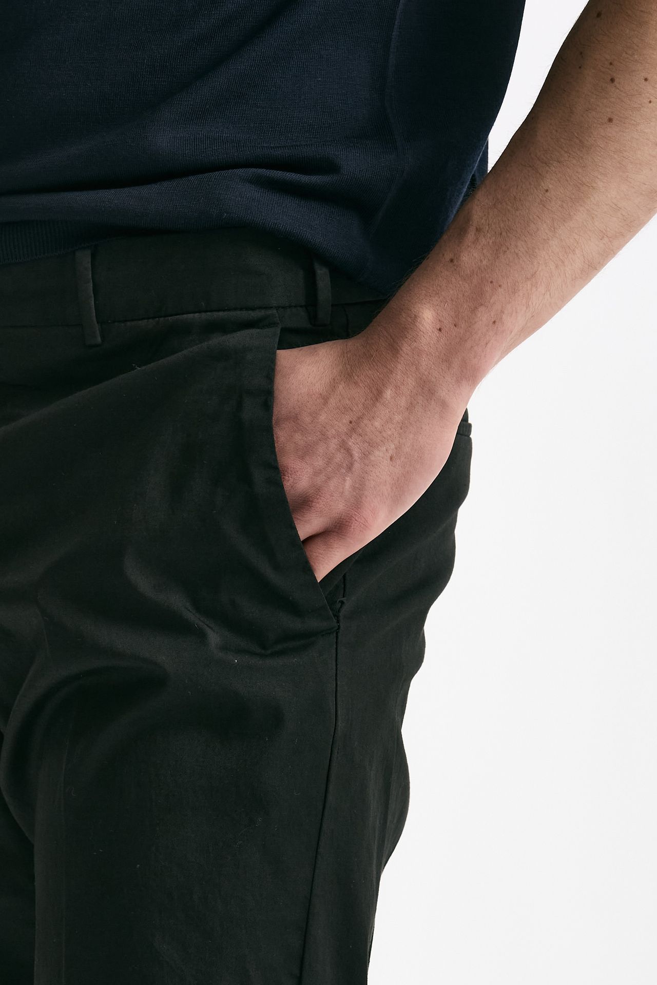 Pantalone EDGE-REBEL in cotone stretch nero uomo Pt torino - 6