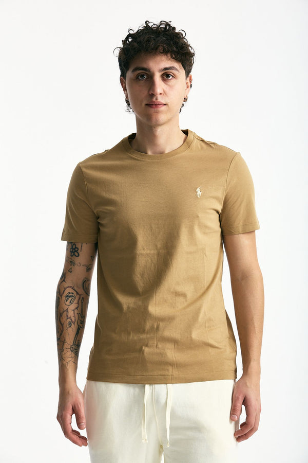 T-shirt Custom Slim-Fit in cotone beige uomo Polo ralph lauren