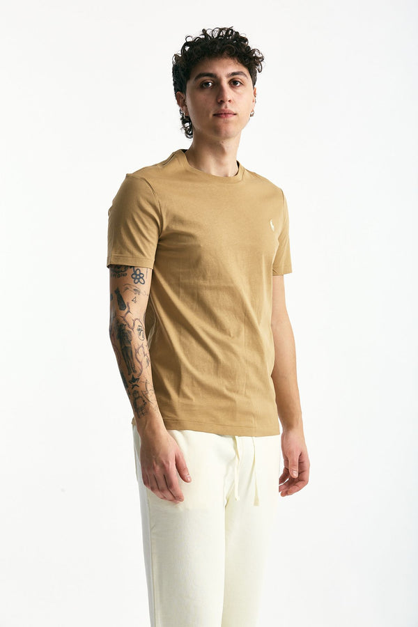 T-shirt Custom Slim-Fit in cotone beige uomo Polo ralph lauren