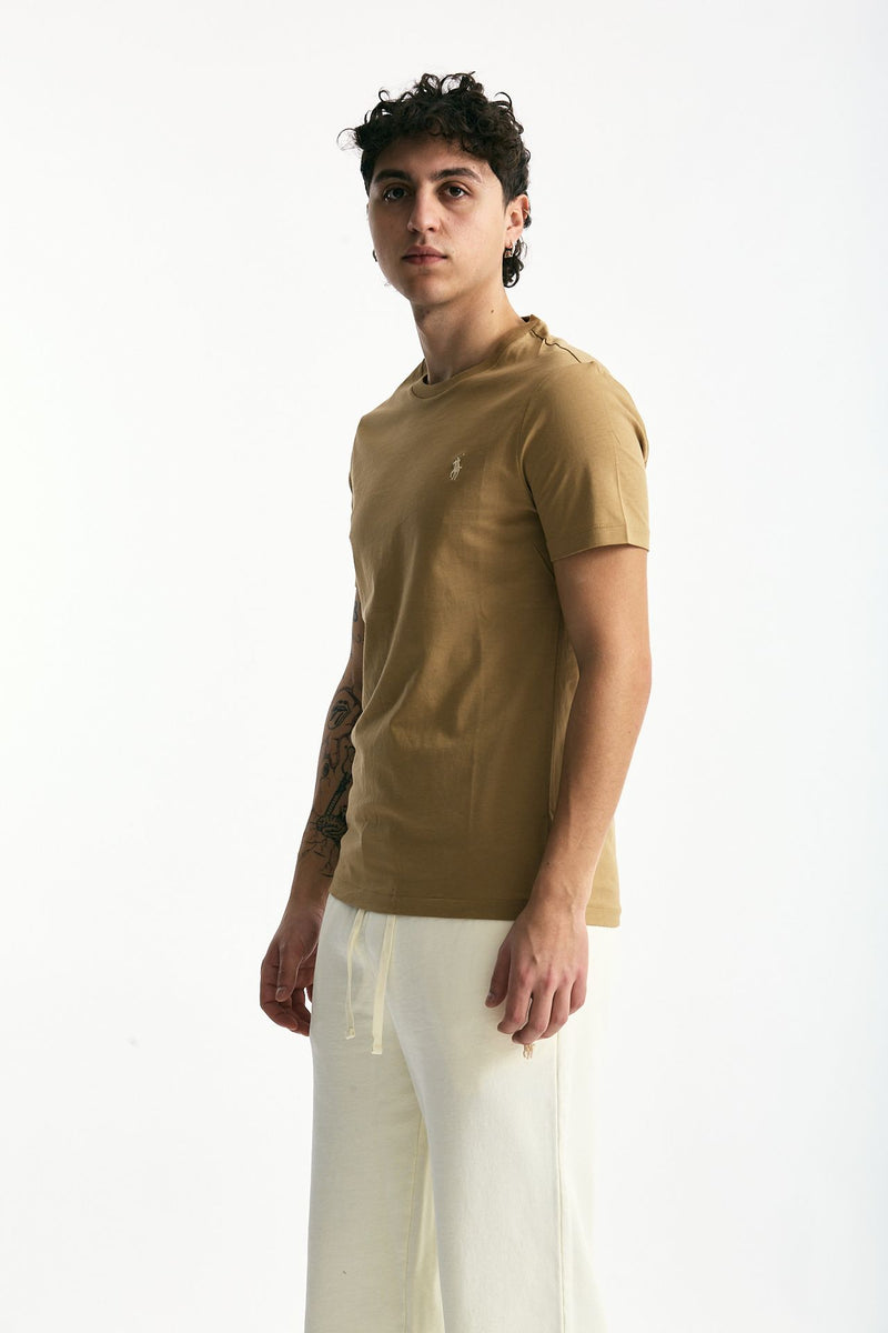 T-shirt Custom Slim-Fit in cotone beige uomo Polo ralph lauren - 4