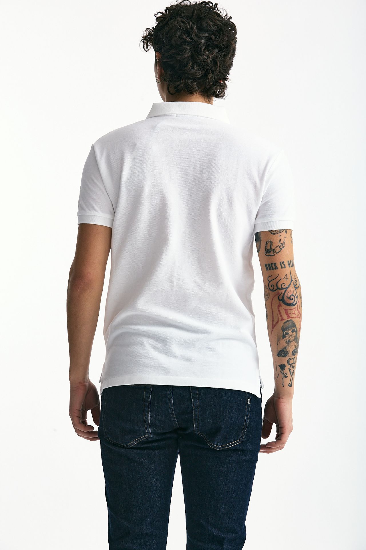 Polo Slim-Fit in cotone piquet bianco uomo Polo ralph lauren - 4