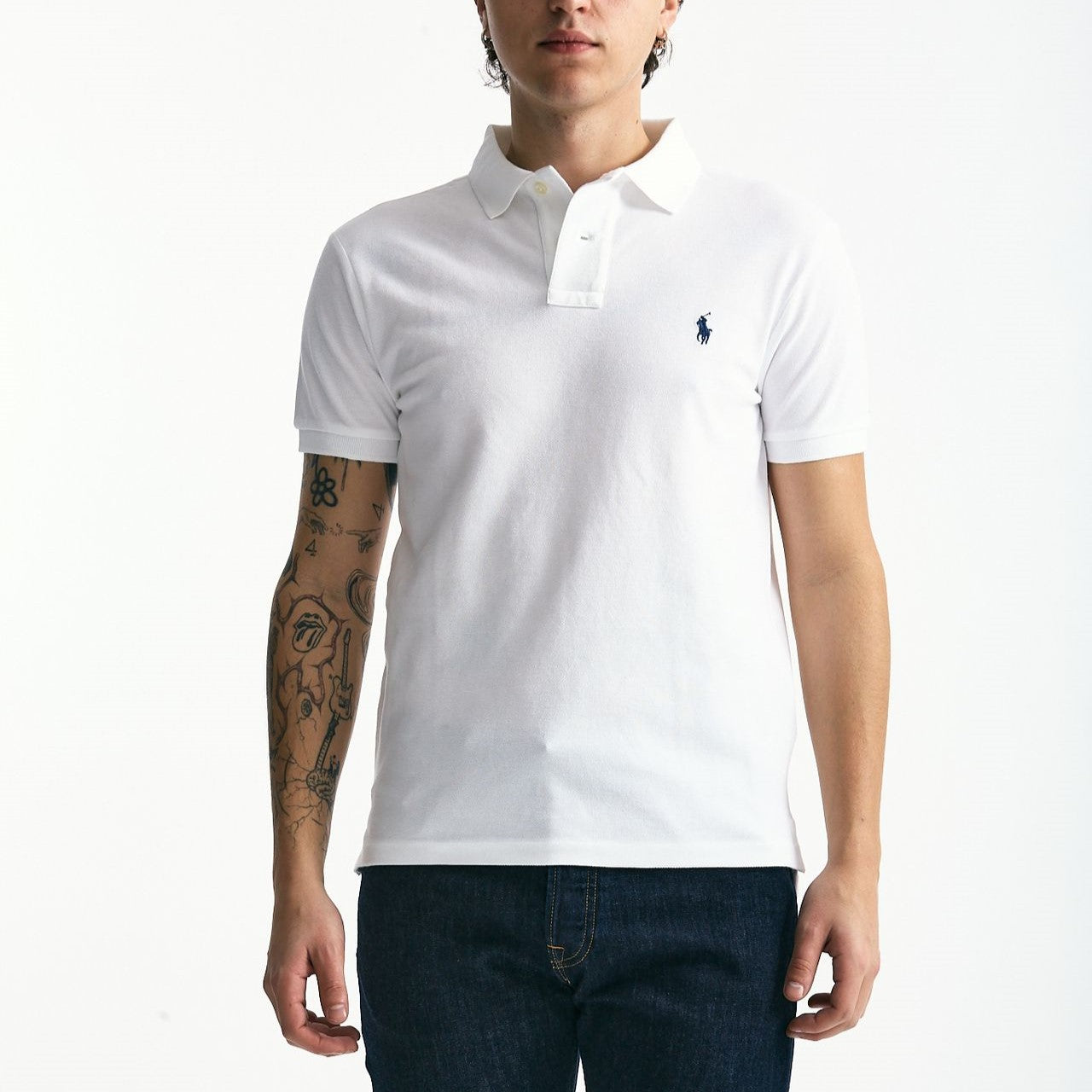 Polo Slim-Fit in cotone piquet bianco uomo Polo ralph lauren - 6
