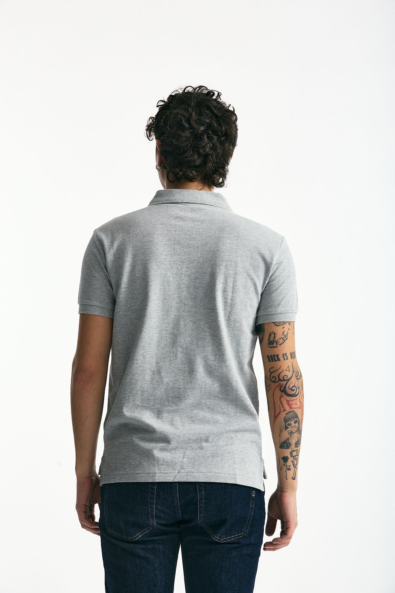 Polo Slim-Fit in cotone piquet grigio uomo Polo ralph lauren - 3