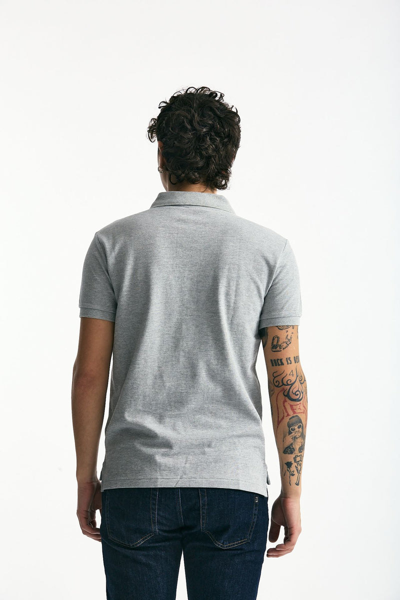 Polo Slim-Fit in cotone piquet grigio uomo Polo ralph lauren - 3