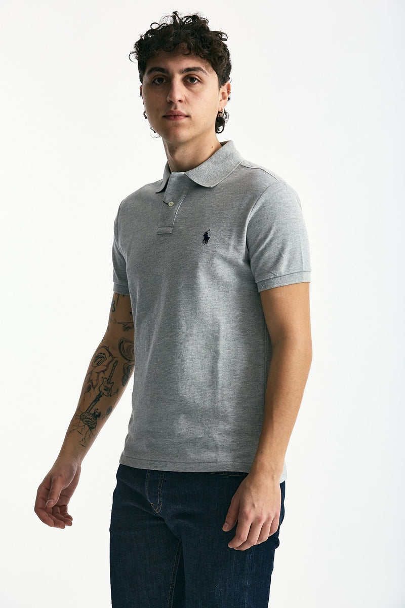 Polo Slim-Fit in cotone piquet grigio uomo Polo ralph lauren - 4