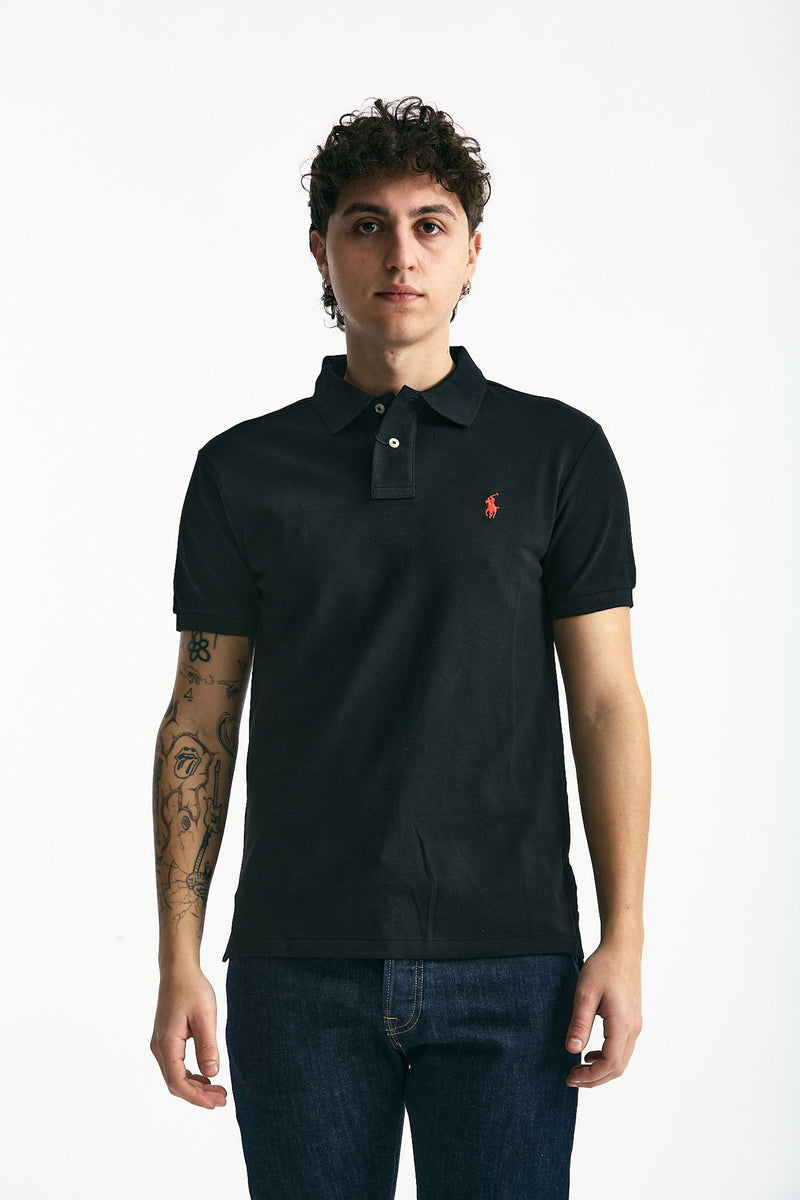 Polo Slim-Fit in cotone piquet nero uomo Polo ralph lauren - 3
