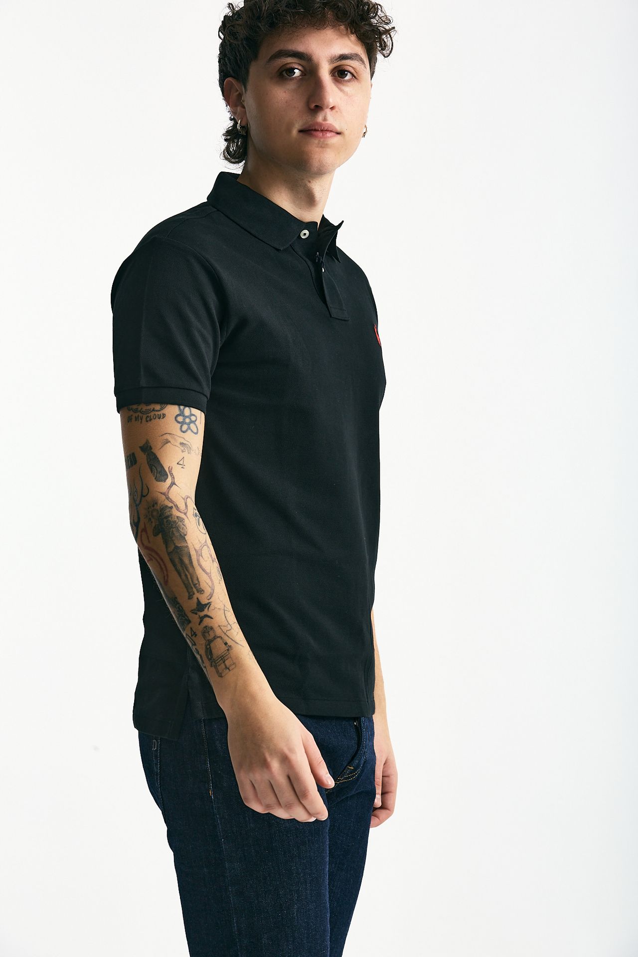 Polo Slim-Fit in cotone piquet nero uomo Polo ralph lauren - 2