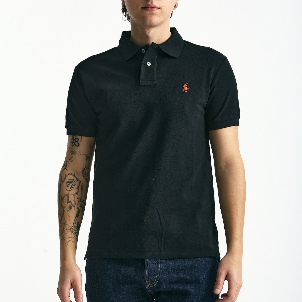 Polo Slim-Fit in cotone piquet nero uomo Polo ralph lauren - 6