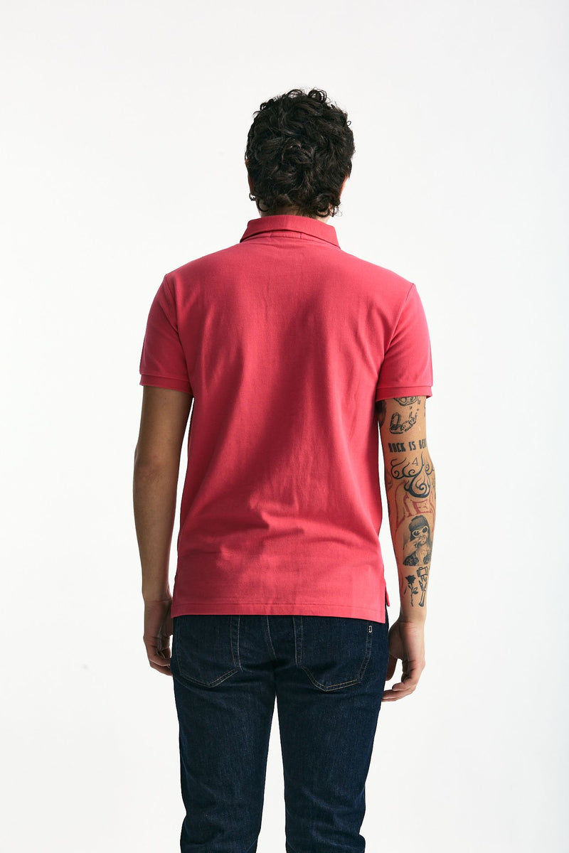 Polo Slim-Fit in cotone piquet fucsia uomo Polo ralph lauren - 3