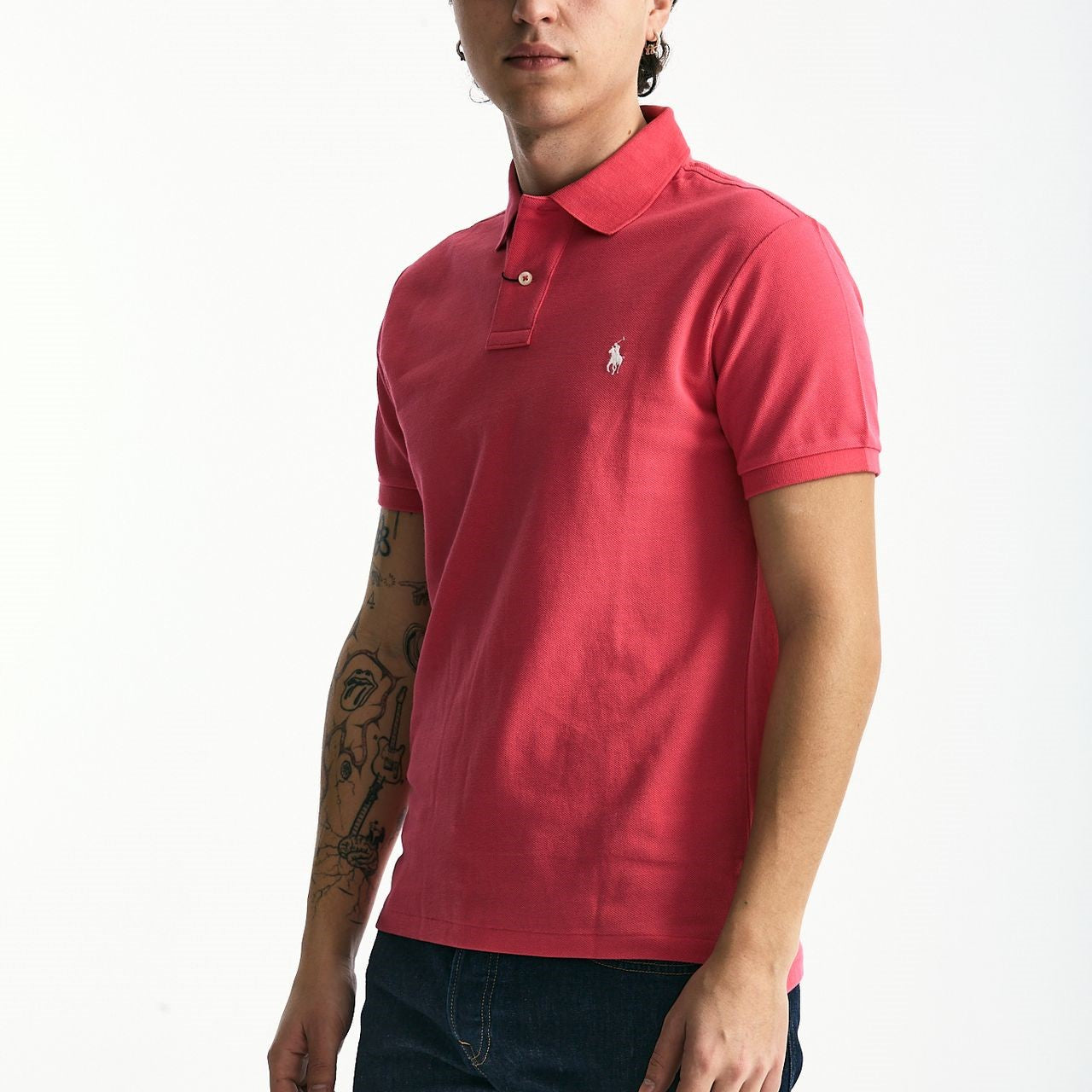 Polo Slim-Fit in cotone piquet fucsia uomo Polo ralph lauren - 6
